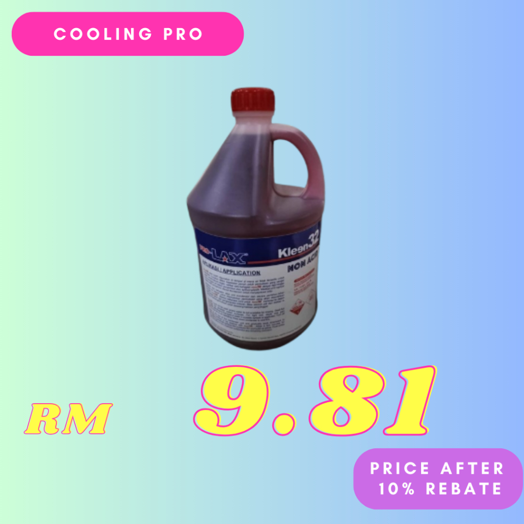 KLEEN32 ALKALINE Aircond Chemical Akali Coil Cleaner อัลคาไลน์ (เกรด 1-2) PRO LAX 3.5L