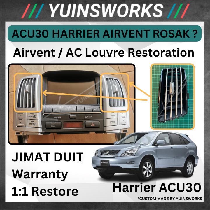 Harrier ACU30 Airvent Air Louvre AC Vent Restoration Service สําหรับ TOYOTA HARRIER ACU30 LEXUS RX33