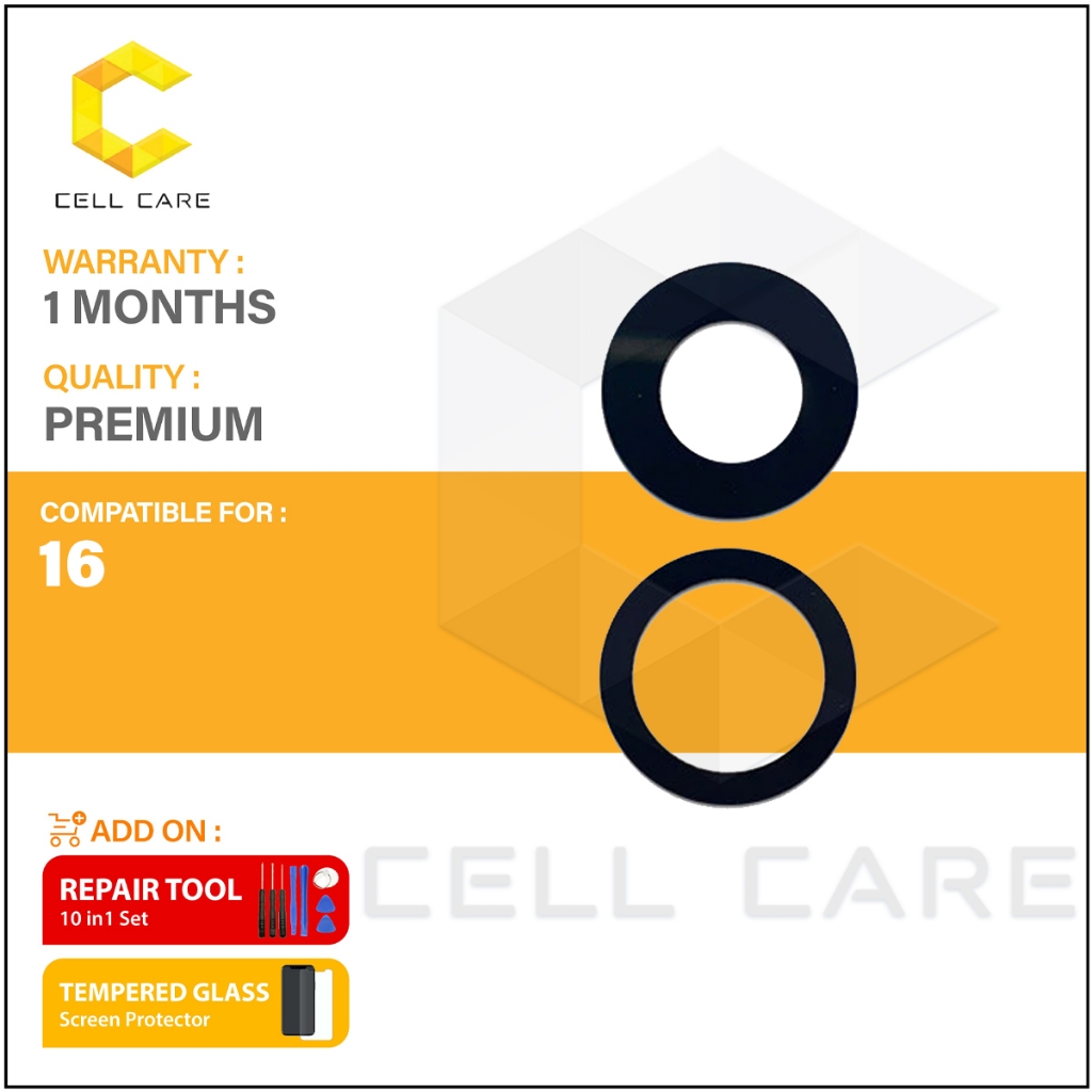 เลนส์กล้องเข้ากันได้สําหรับ IP 16 / 16 Plus / 16 Pro / 16 Pro Max (เลนส์กระจก Kaca Kamera)