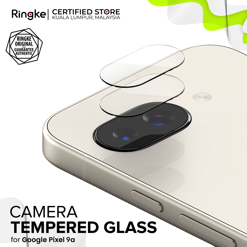 RINGKE CAMERA GLASS PROTECTOR (2-Pack) Google Pixel 9a Hard Tempered Glass Camera Lens Screen Protec