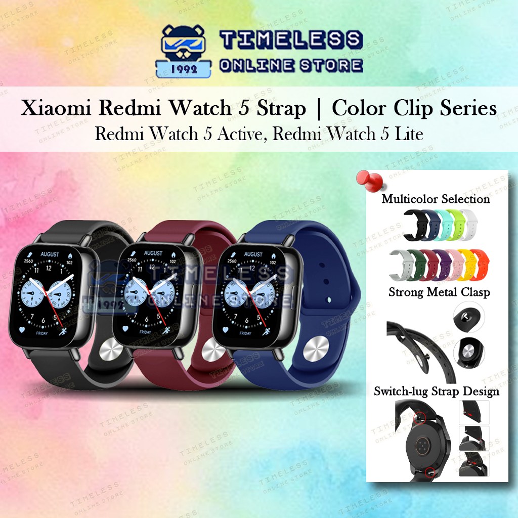 🇲🇾 Xiaomi Redmi Watch 5 Active / 5 Lite, Color Clip Series 22mm Band, 17 สี, Pin & Tuck Closed (5act