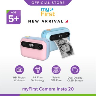 Instant Print Camera - myFirst Insta 20 16MP Instant Print Camera for Kids Dual-lens with Selfie Camera with Dual Screen