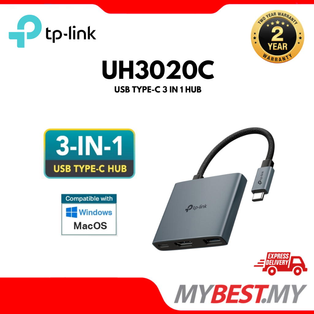 TP-LINK UH3020C USB Type-C 3 in 1 Hub