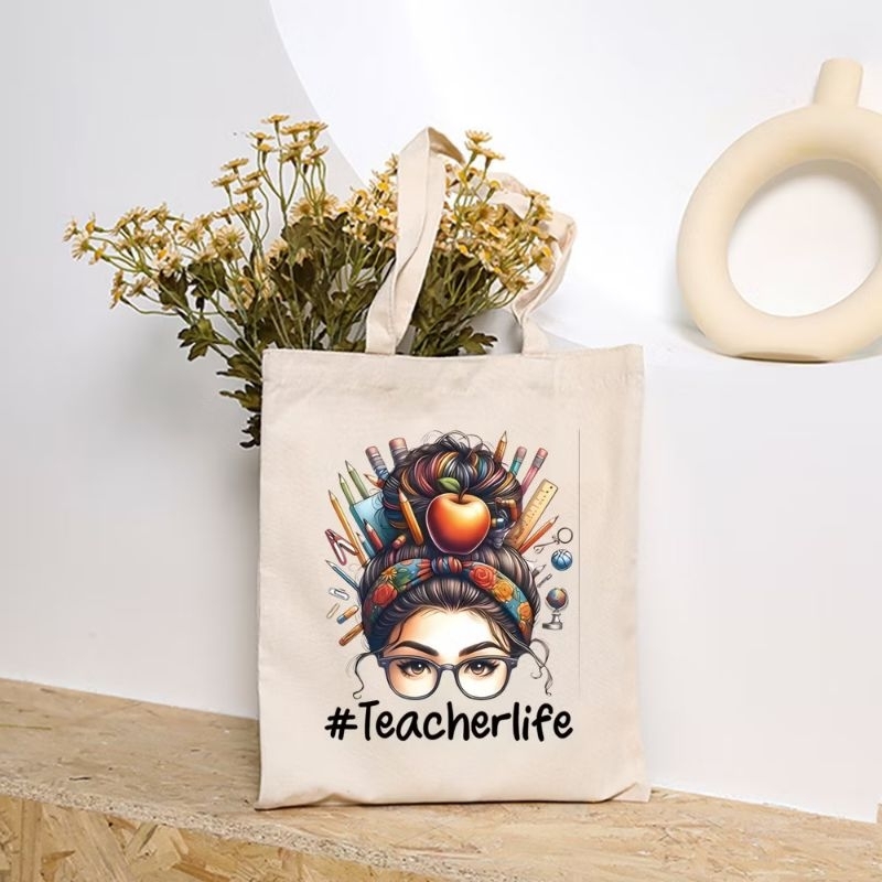 !!️!! STOK TOTE BAG BUTTON TEACHERS DAY / BEG HARI GURU / CIKGU HADIAH CANTIK VIRAL PRINT