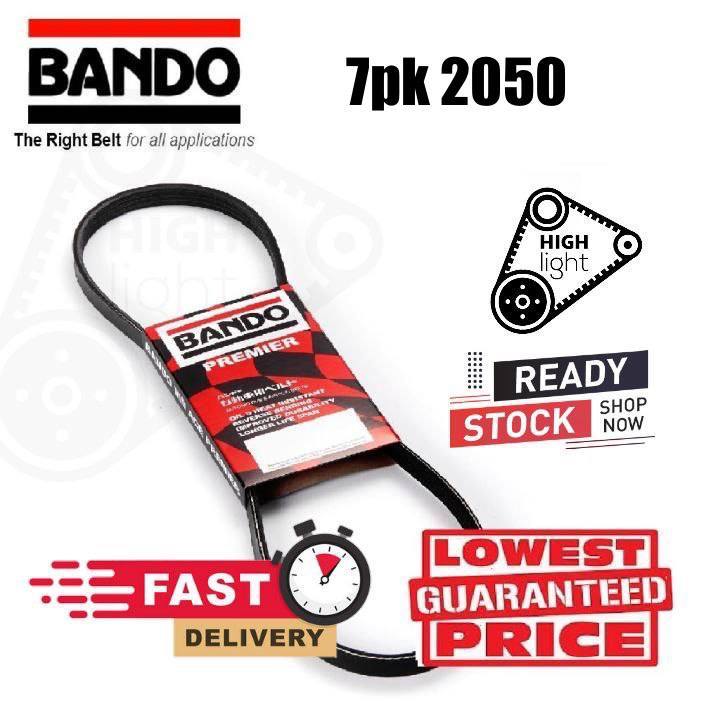 7PK2050 Bando Belt - Toyota Hilux 2.4 GUN125 Fortuner 2.4 Fan Belt (90916 T2033) 7PK 2050