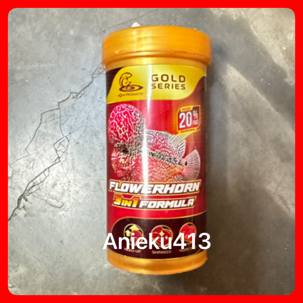 CZ AQUA 3 IN 1 อาหารปลาดอกไม้ - 100G (PROMOTE HEAD UP, PEARL SHINING PROMOTE RED COLOR OF FLOWERHORN