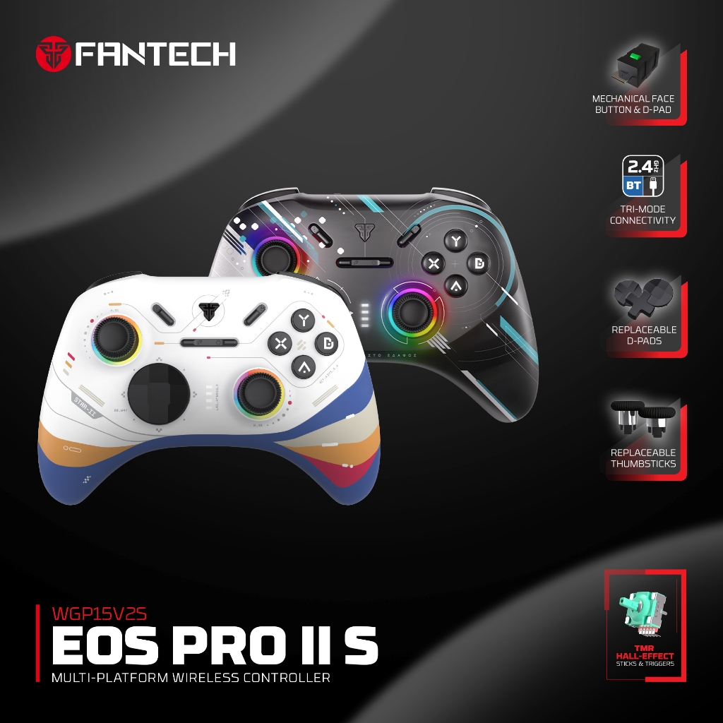 FANTECH WGP15V2s EOS PRO II S MULTI-PLATFORM คอนโทรลเลอร์ไร้สาย