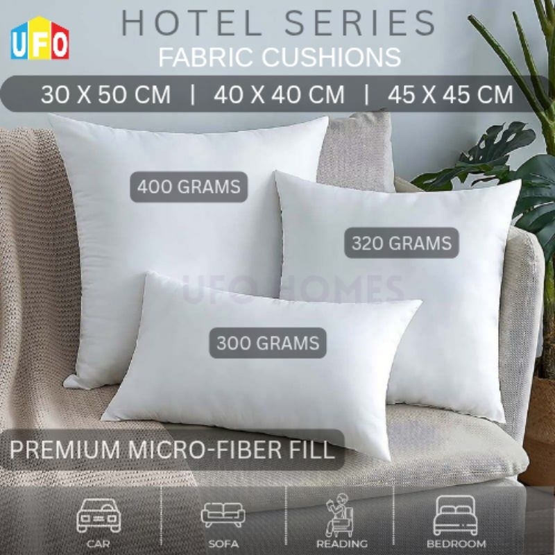 HOTEL SERIES เบาะผ้า 40 ซม.45 ซม.50 ซม.Kusyen Bantal Hotel Spec หมอนผ้าฝ้ายโรงพยาบาลได้รับการอนุมัติ