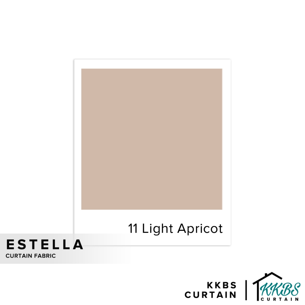 KKBS CURTAIN ผ้าผ้าม่าน Estella ตัดโดยเมตร - แอปริคอทอ่อน (110")
