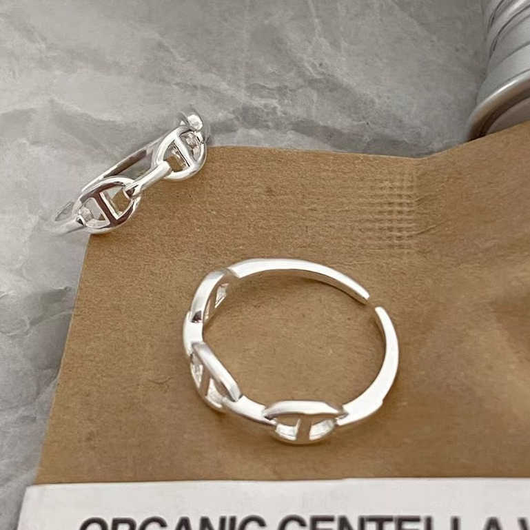 Cobi Jewelry S925 Sterling Silver - แหวนเงินแท้แฟชั่นแบบปรับได้