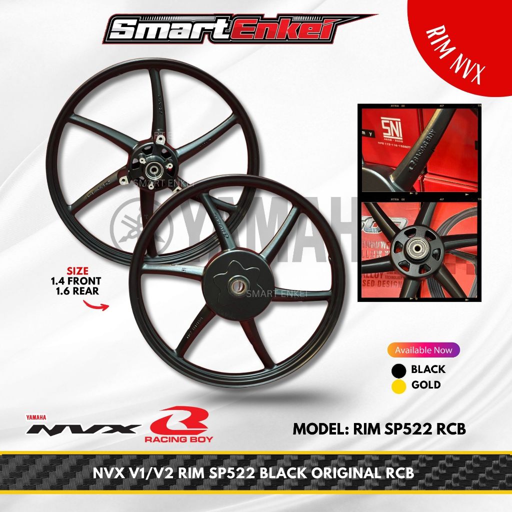 NVX V1/V2 RIM SP522 HITAM RCB