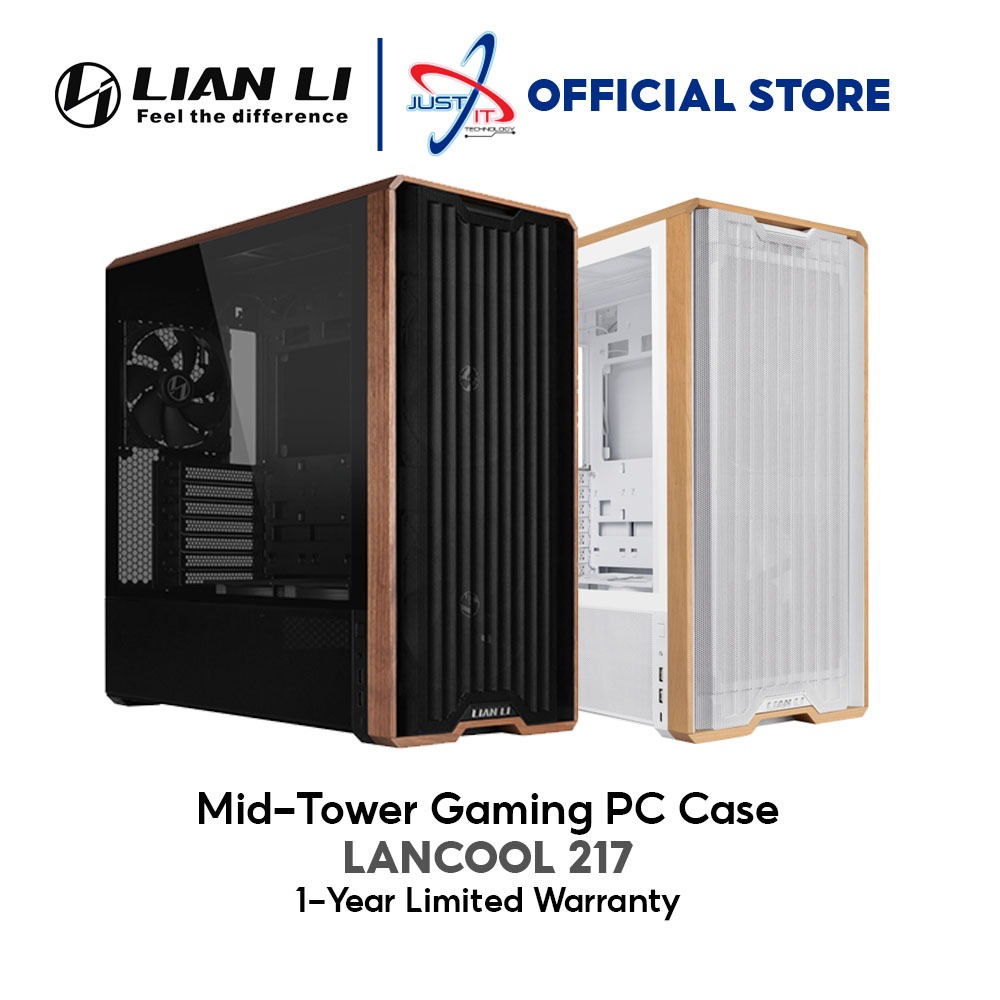 LIAN LI LANCOOL 217 MID-TOWER GAMING PC CASING / CASE - สีดํา / สีขาว