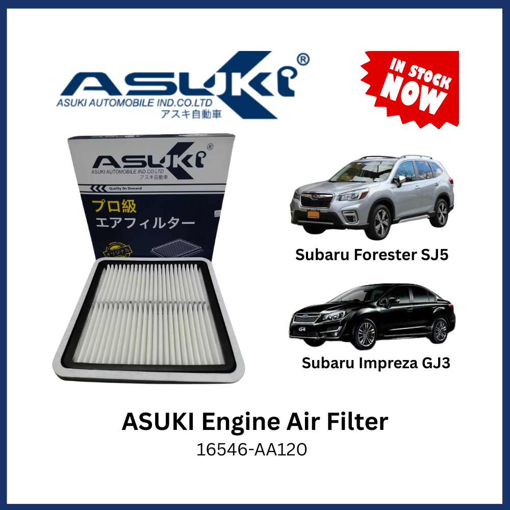 ASUKI กรองอากาศเครื่องยนต์ Subaru Forester SJ5 SJG SH5 SH9 Impreza GJ3 GE3 XV GP7 อะไหล่ FA-7926
