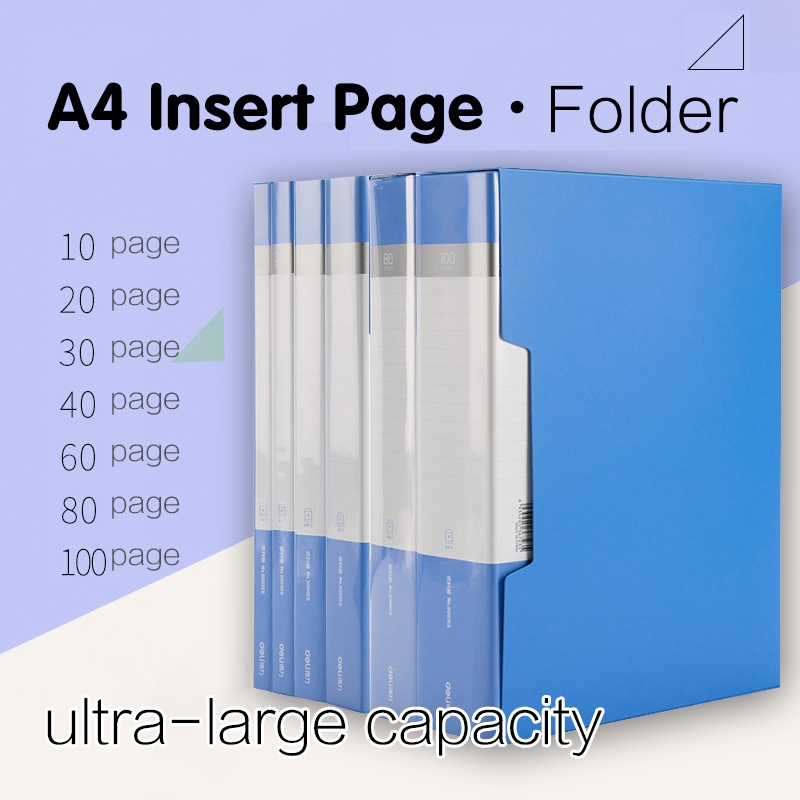 A4 Clear Holder Book Colourful Display Folder Clear Holder File Fail Office Document Pocket File