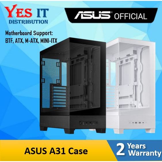Asus PRIME AP201 Micro ATX Case Mesh / A21 Mesh / A31 Case m-ATX Casing (สีดํา/ขาว)