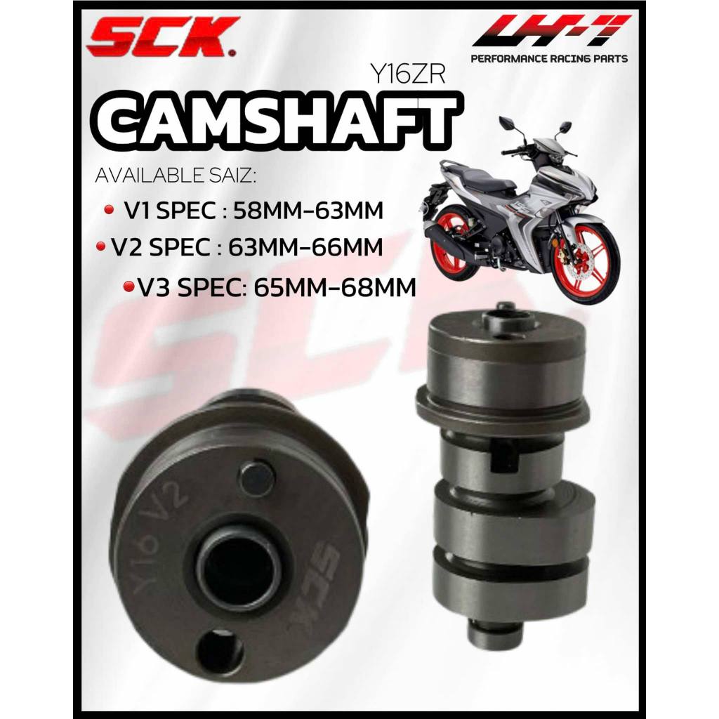 SCK RACING Y16ZR CAMSHAFT (1PIN YAMAHA Y16 CAM SHAFT 58MM 60MM 62MM 63MM 65MM 68MM
