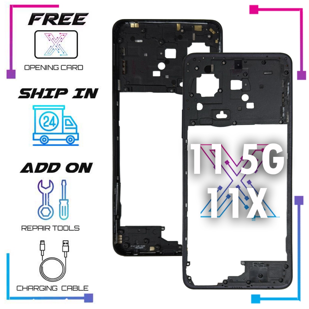 Midlde ตัวเรือนกรอบสําหรับ Realme 11 5G RMX3780 / 11X
