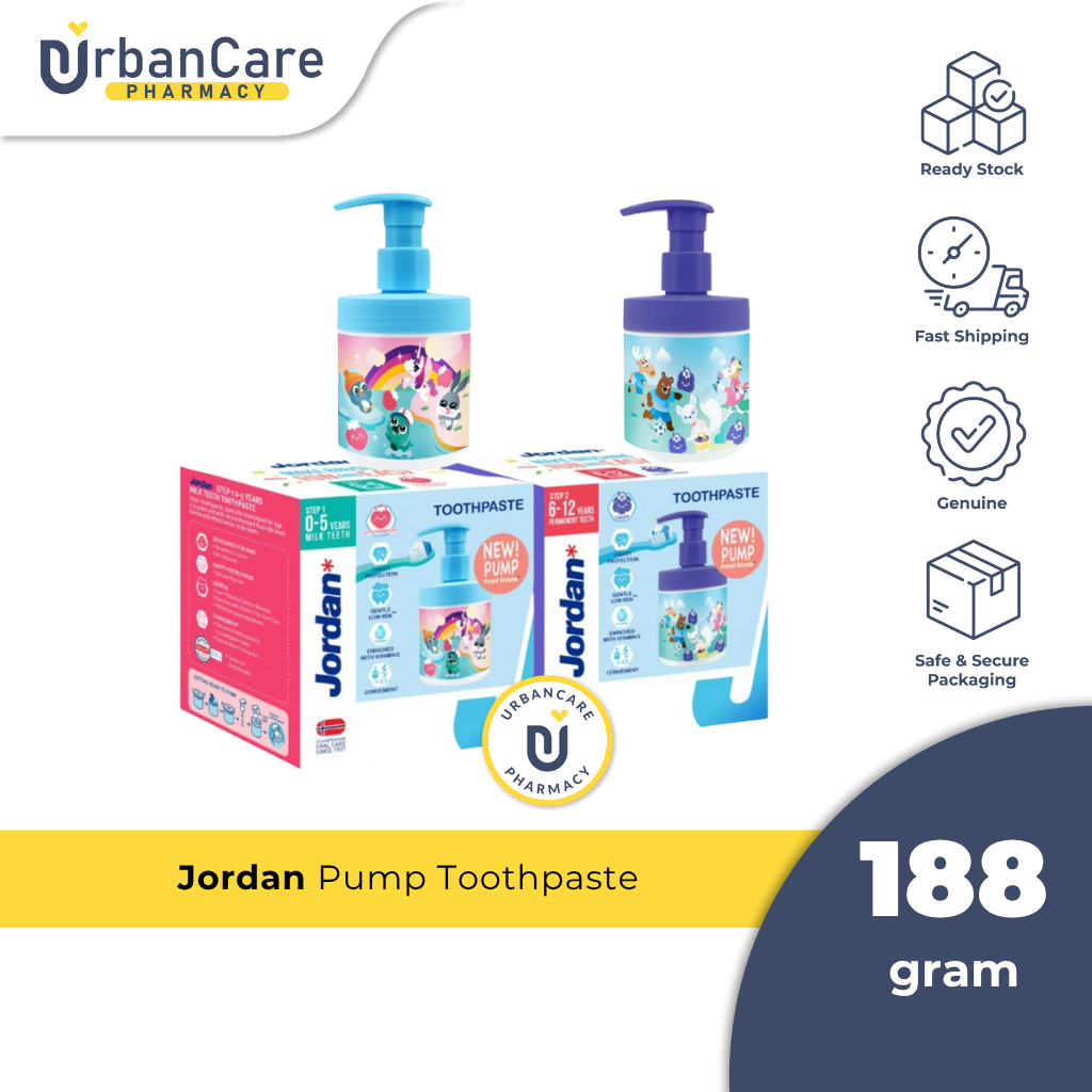 ยาสีฟัน Jordan Pump Kids Step 1/Step 2