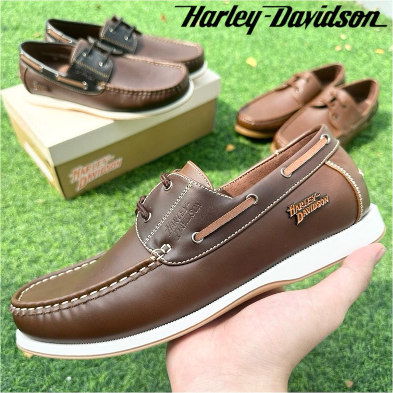 Fabulously Smart HarIey Davidson Sensational Classic Excellent Outfit Loafer Shoes Kasut Lofer Sampa