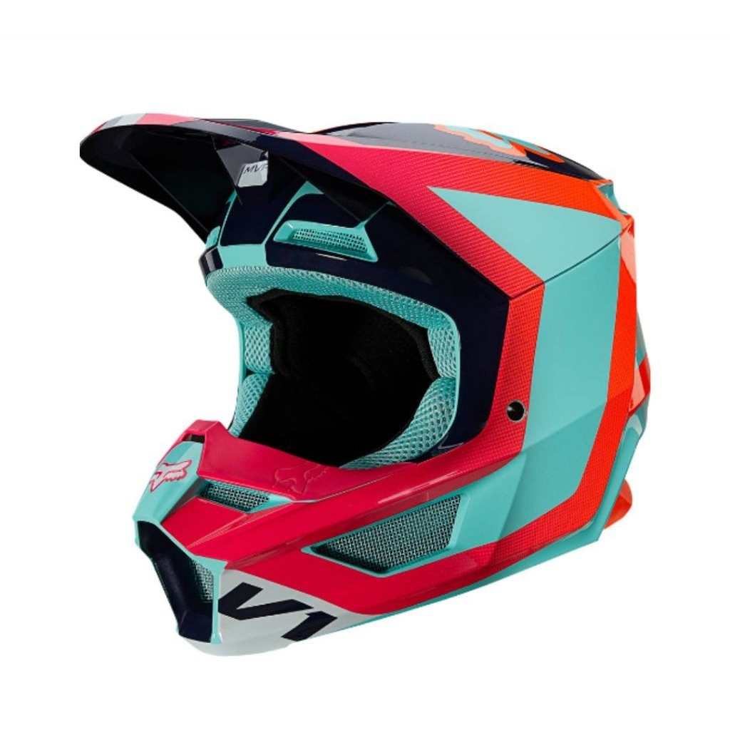 FOX RACING YOUTH (KIDS) V1 VOKE HELMET, ECE [AQUA]