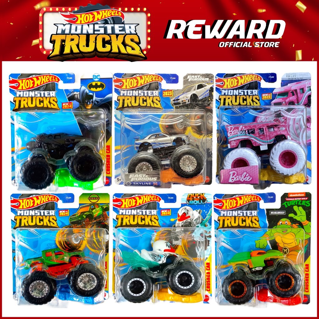 Mattel Hot Wheels Monster Trucks Die-cast Vehicle Assorted 1:64 Diecast FJYJ44 / diecast / ของเล่น