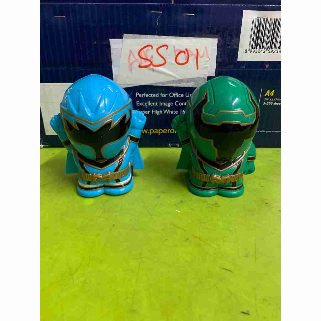 กล่องใส่เหรียญมือสอง Power Rangers Magi Rangers GREEN และ BLUE ชุด 2 ชิ้น