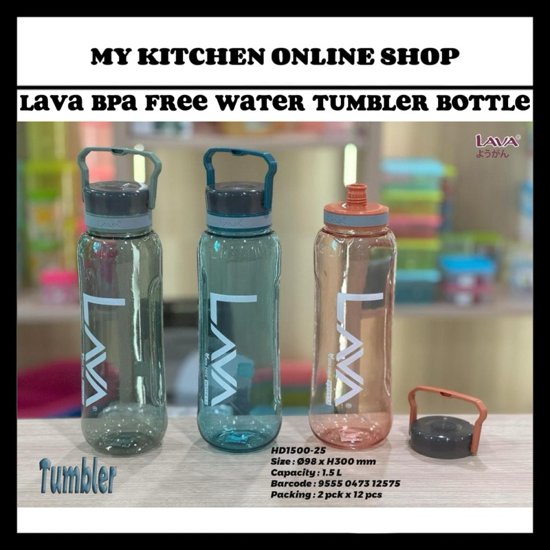 LAVA HD1500-25 BPA FREE Water Tumbler Sport Water Bottle&Tumbler 1500ml/Botool Air 1.5ltr