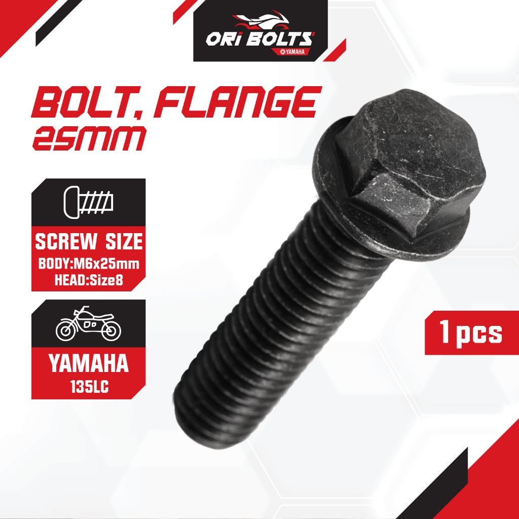 95027-06025 Yamaha RXZ (0410 3322) Reed Valve Meter Y125ZR สายเบรค 135LC Bolt ขนาด 8