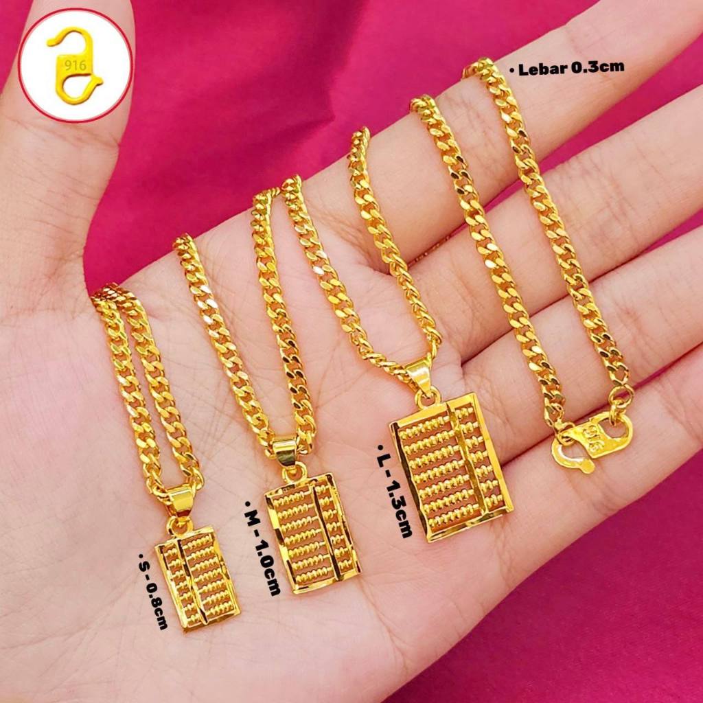NEW โซ่ลูกคิดทอง 24k Titanium Gold Bangkok Gold 2025 A16