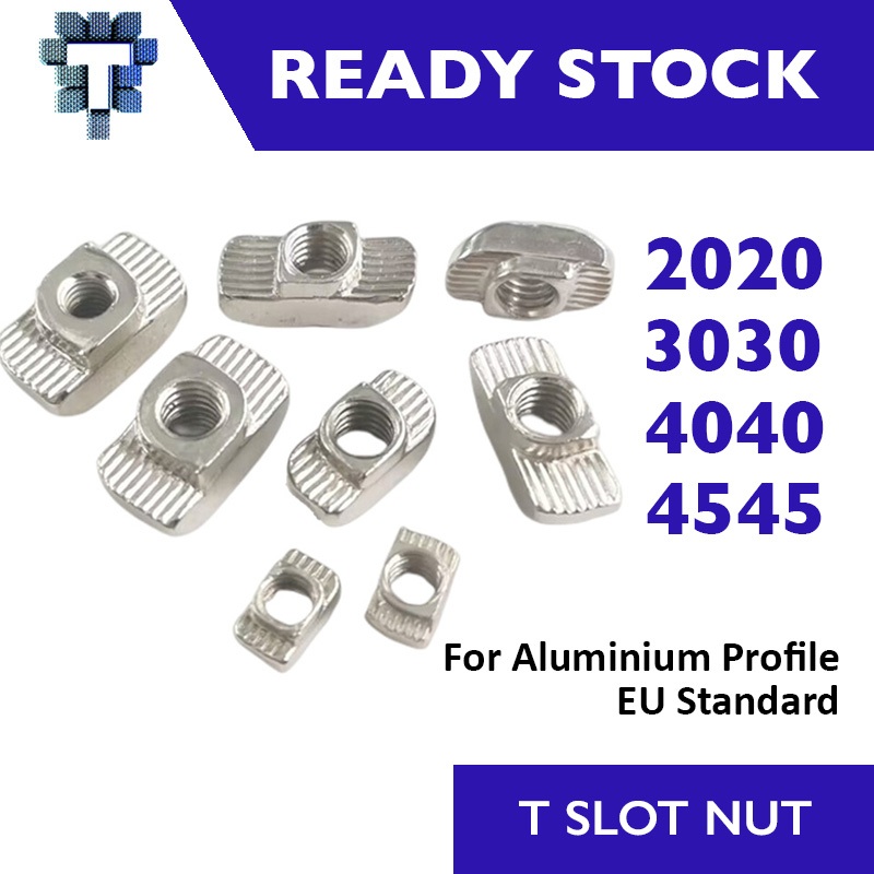 T-Nuts T Slot Nuts Hammer Head สําหรับอลูมิเนียมโปรไฟล์ Extrusion 2020 3030 4040 4545