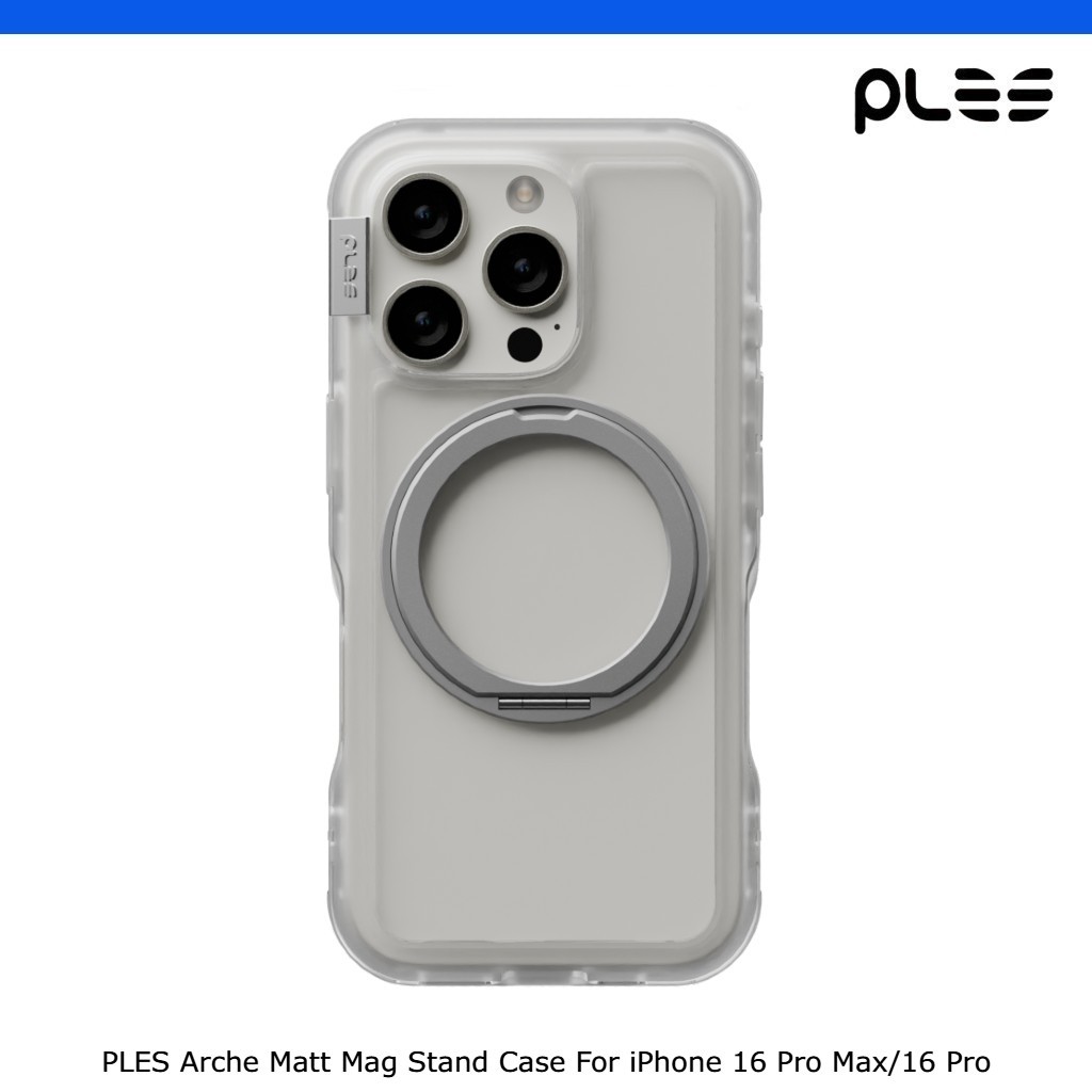 PLES Arche Matt Mag Stand Case สําหรับ iPhone 16 Pro Max/16 Pro