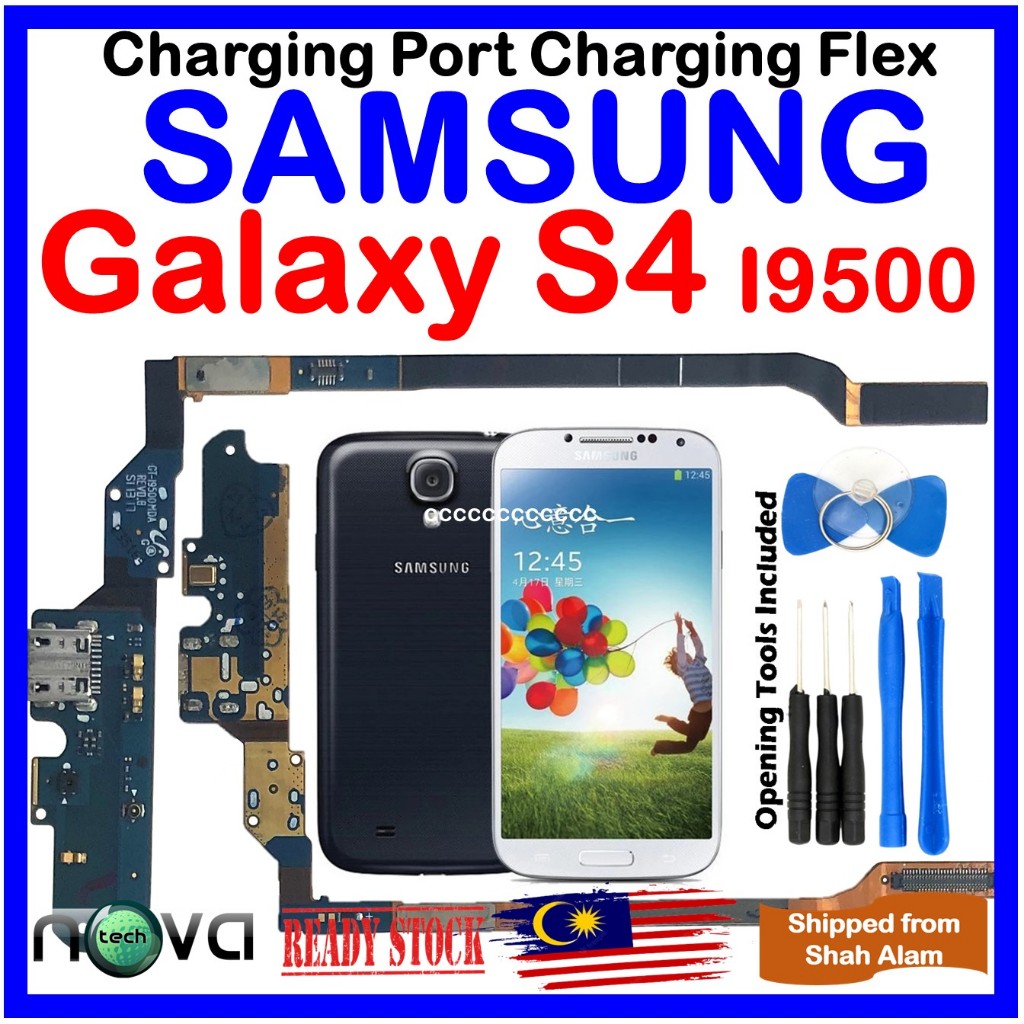 พอร์ตชาร์จชาร์จริบบิ้น Fit สําหรับ SAMSUNG Galaxy S4 I9500 พร้อมเครื่องมือเปิด