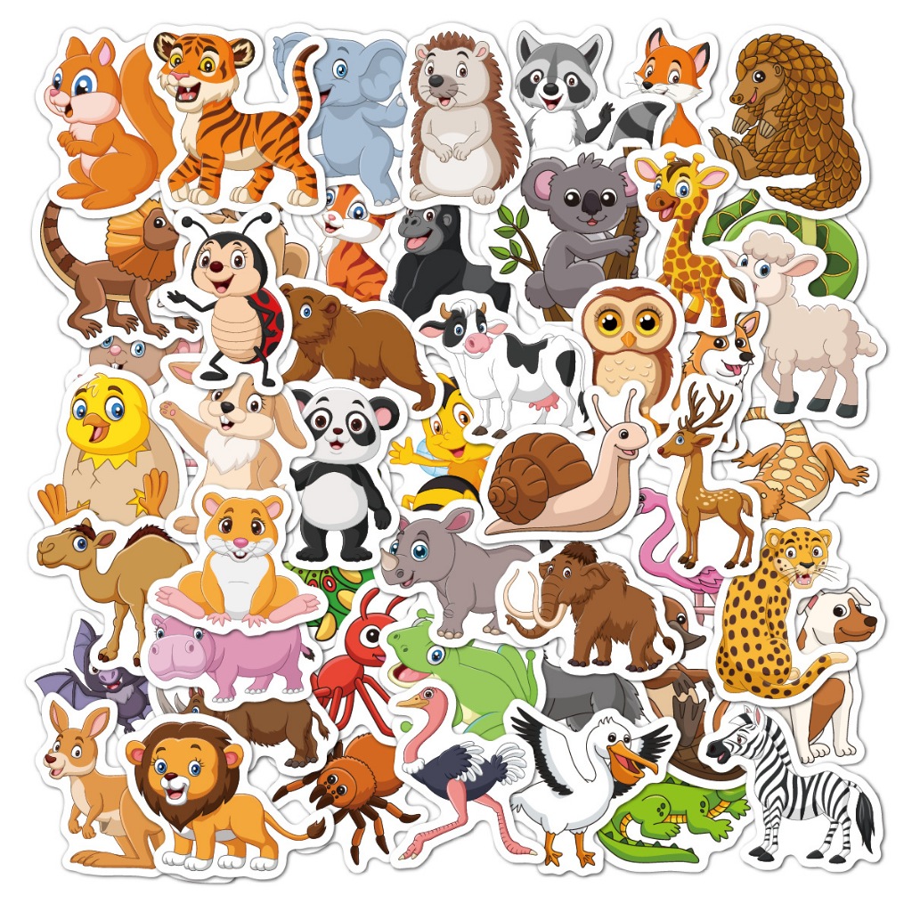 สติ๊กเกอร์ Mini Forest Animals 50 ชิ้น N41