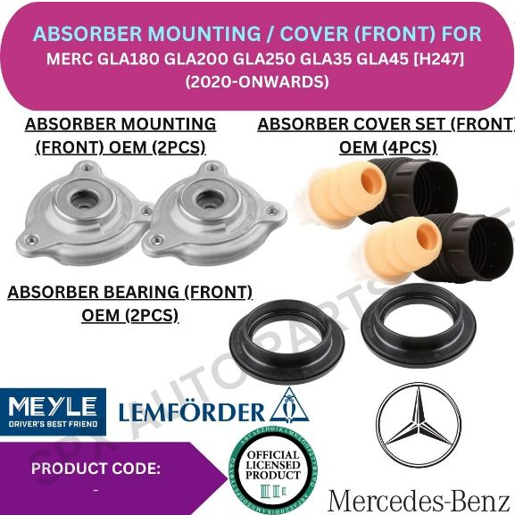 ABSORBER MOUNTING, BEARING, COVER (FRONT) สําหรับ MERC GLA180 GLA200 GLA250 GLA35 GLA45 [H247] (2020