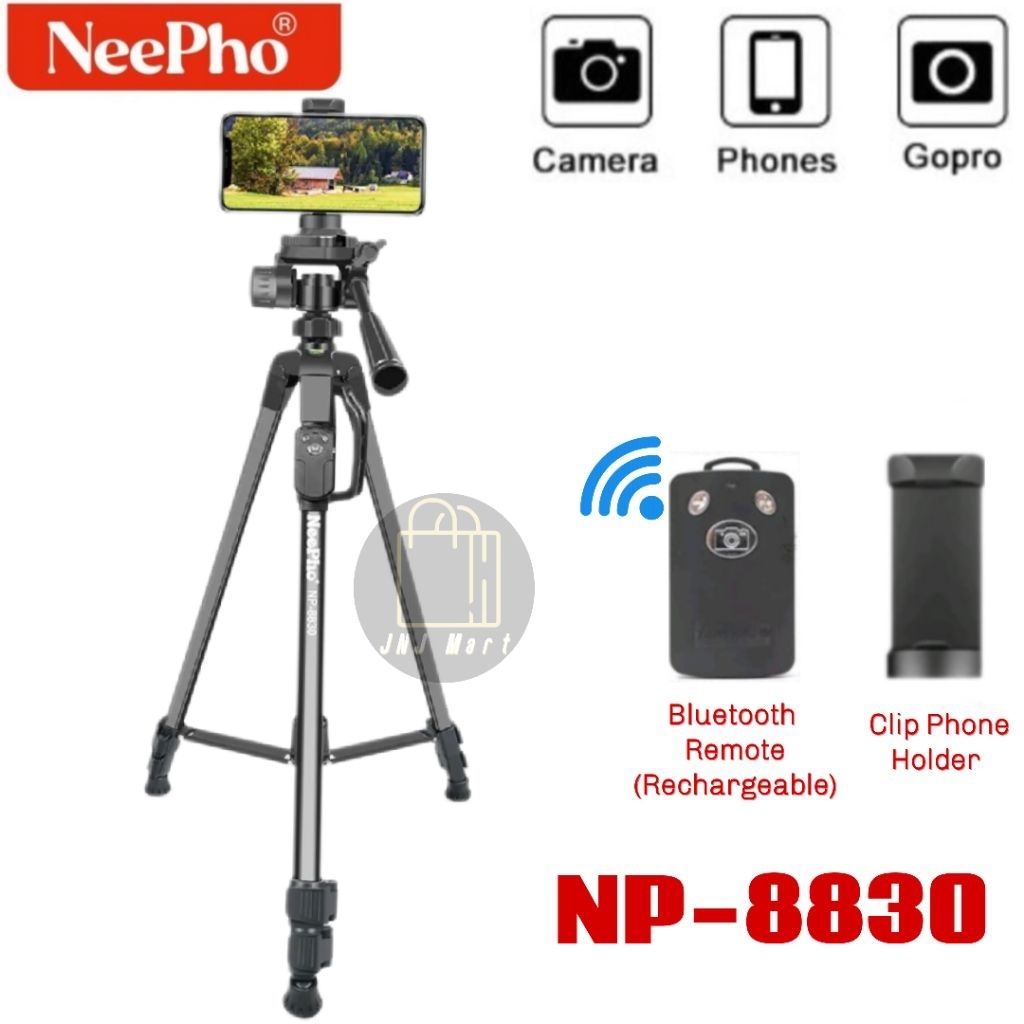 PROFESSIONAL TRIPOD 55-150CM NEEPHO NP-8830 โทรศัพท์/CAMERA STAND PREMIUM ALLOY QUALITY SUPER LIGHT 