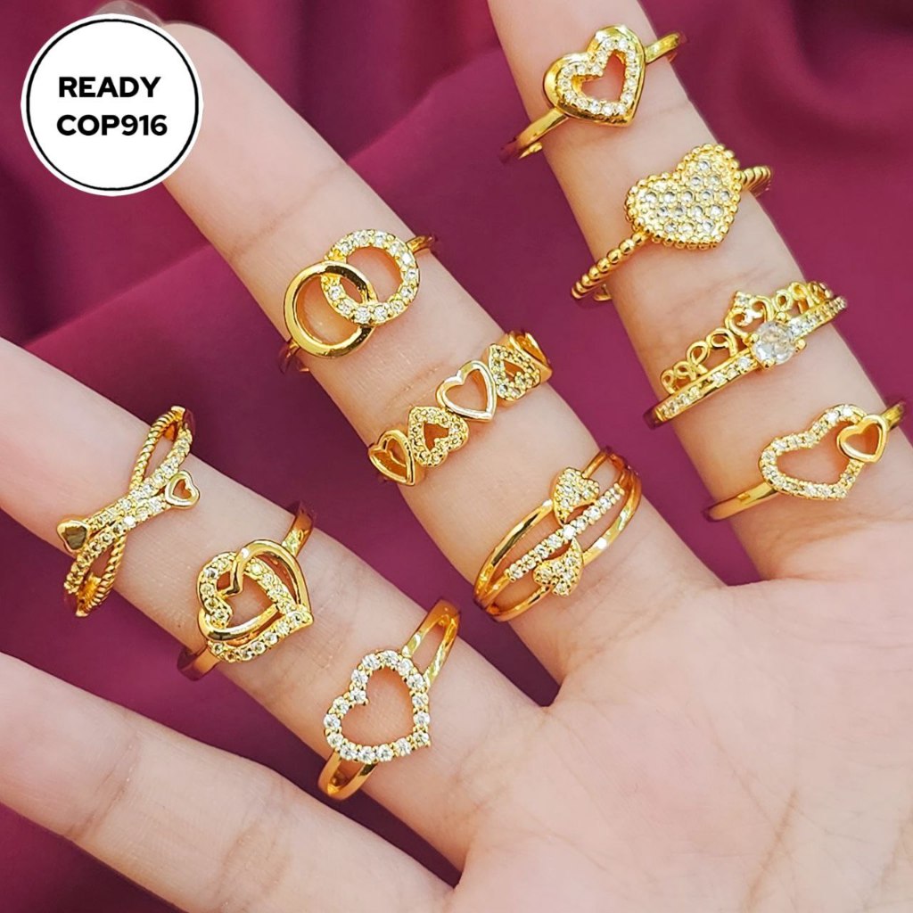 NEW Love แหวนพลอย 01 24k Gold Titanium Gold Bangkok Gold 2025 A16