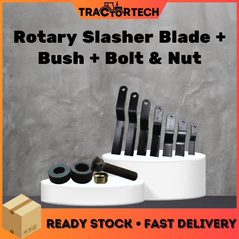 รถแทรกเตอร์Tech Pemobetong Rotary Slasher/Rotary Slasher Blade–Blade & Bush Set (7 ขนาด + 5/8 & 3/4 
