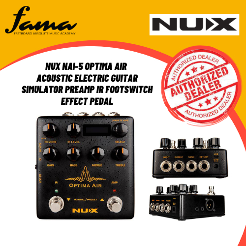 [FAMA]Nux NAI-5 Optima Air Acoustic Electric Guitar Simulator Preamp IR Footswitch Effect Pedal
