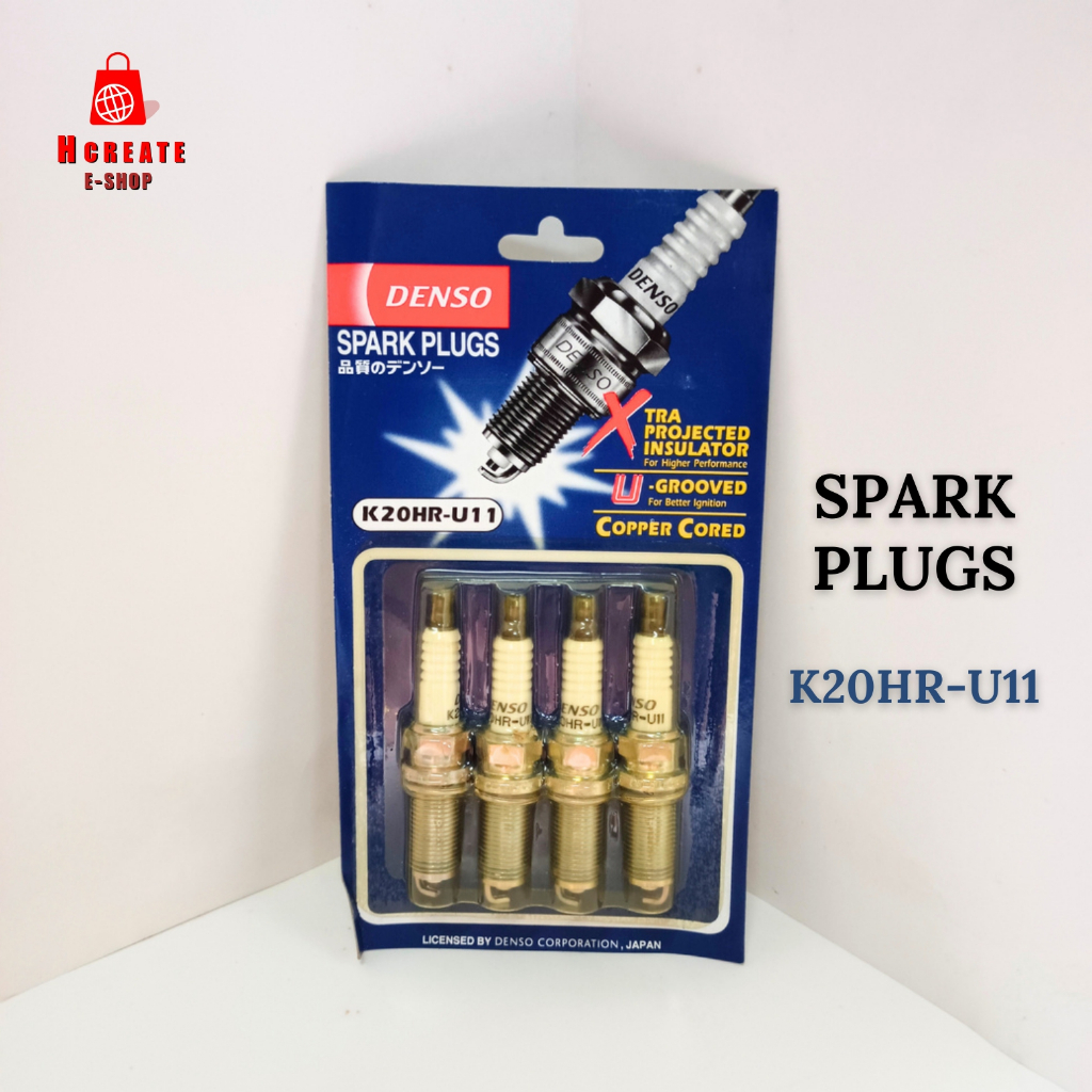 หัวเทียน DENSO K20HR-U11 4 ชิ้น