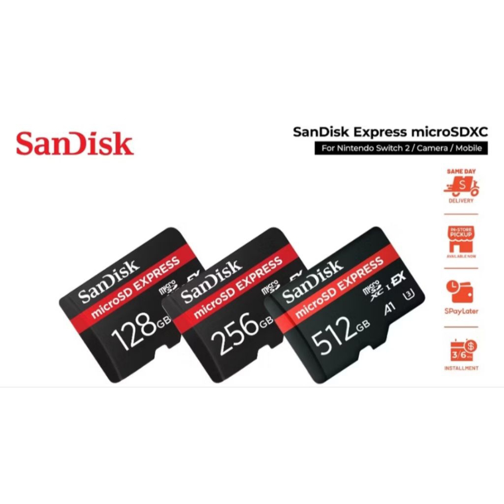 SANDISK MICRO SD EXPRESS สําหรับสวิตช์ 2 สั่งซื้อล่วงหน้า