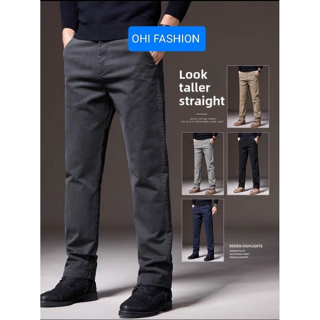 SELUAR SLACK STRAIGHT CUT LOOSE FIT OFFICE PANT