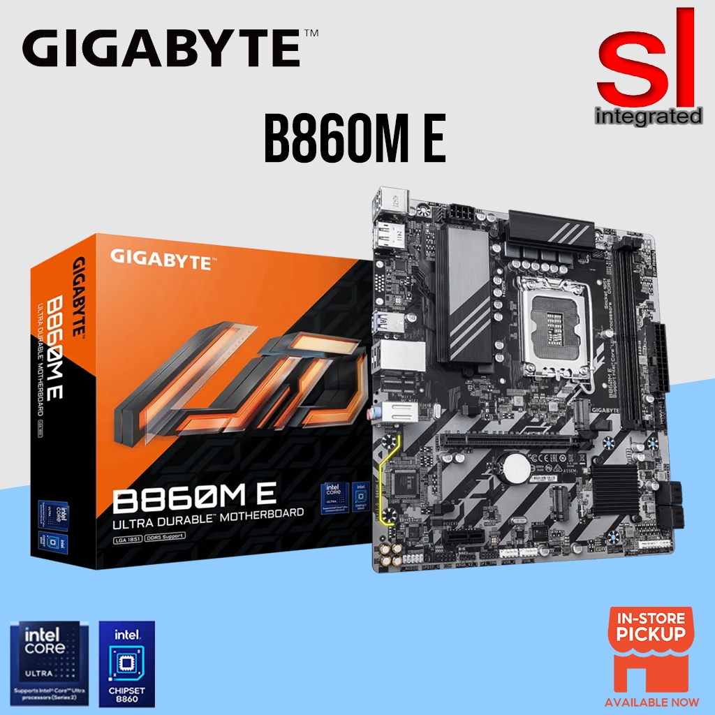 เมนบอร์ด GIGABYTE B860M E LGA1851 DDR5 M-ATX