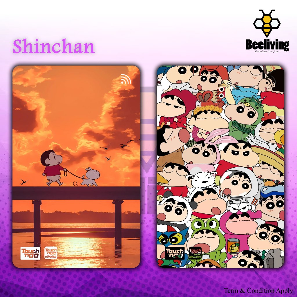 Shinchan ( SERIES 4 ) - Touch n Go Card Sticker Cover (กันน้ํา คุณภาพสูง) ,TNG CARD Sticker