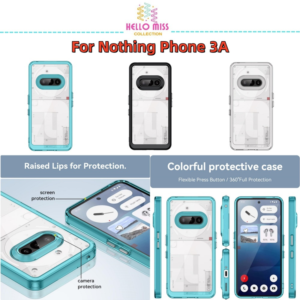 Nothing Phone 3A / Nothing Phone 3A Pro Acrylic Transparent + Tpu Hard Back Case