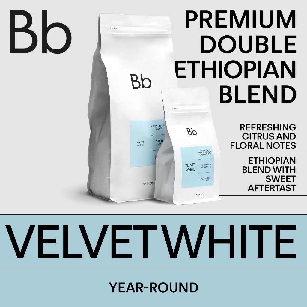BEAN BROTHERS Velvet White Medium Light Roast Arabica Coffee Beans Kopi Biji เมล็ดกาแฟ (200g|1กิโลกร