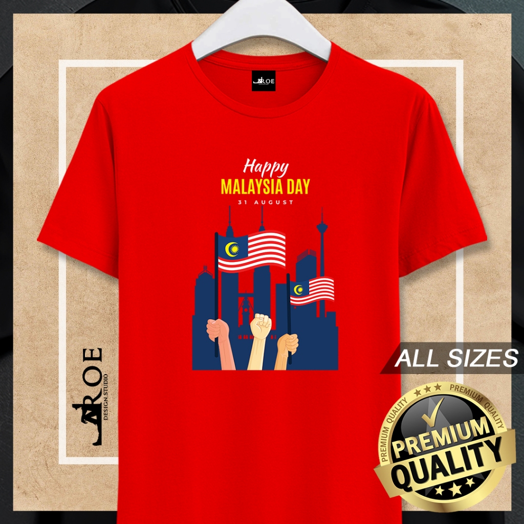 🔥 Baju Tshirt HARI DAY 31 AUGUST Unisex + Plus Size 🔥
