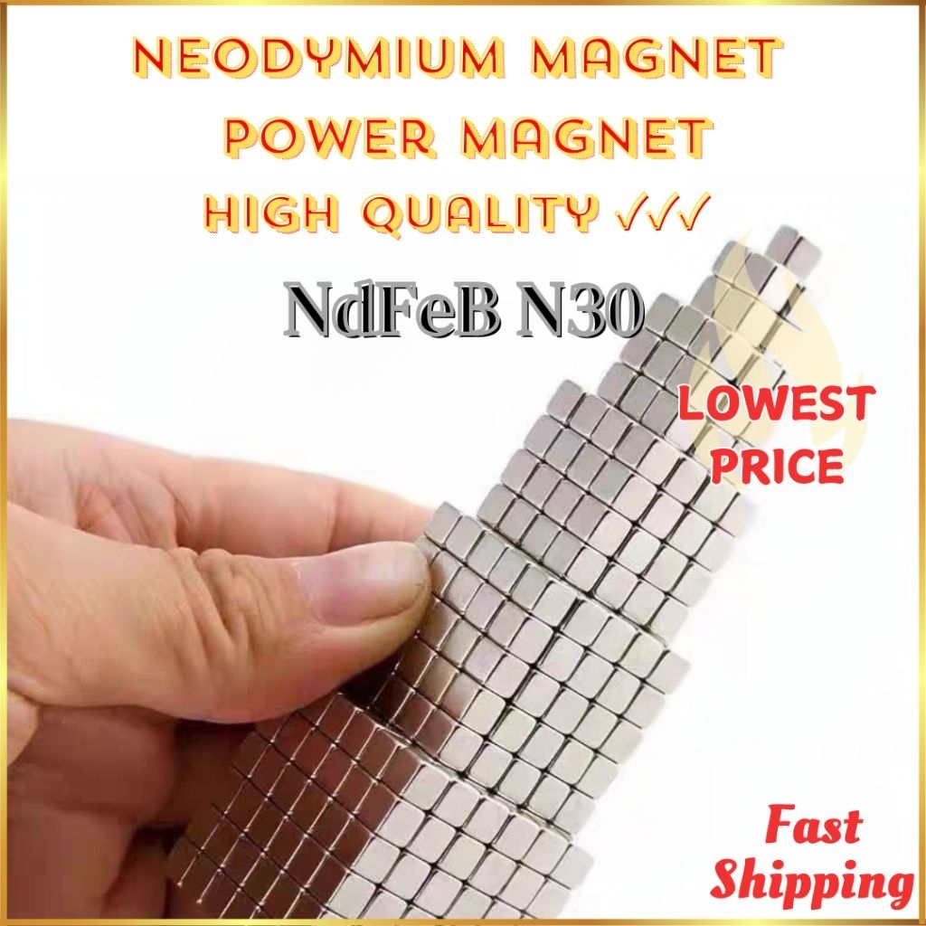 [SMart91] แม่เหล็กนีโอไดเมียม NdFeB Power Magnet Round Cube สี่เหลี่ยมผืนผ้า Magnet Super Strong Mag