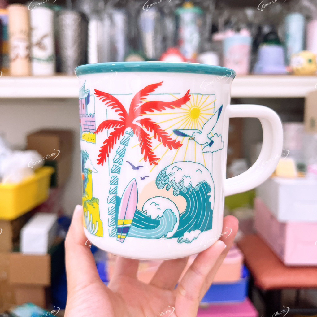 Starbucks Taiwan City Attraction 2024 Collection Kenting Ceramic Mug 414ml 台ไก่ ไต้หวัน Star巴克 景 ซีร