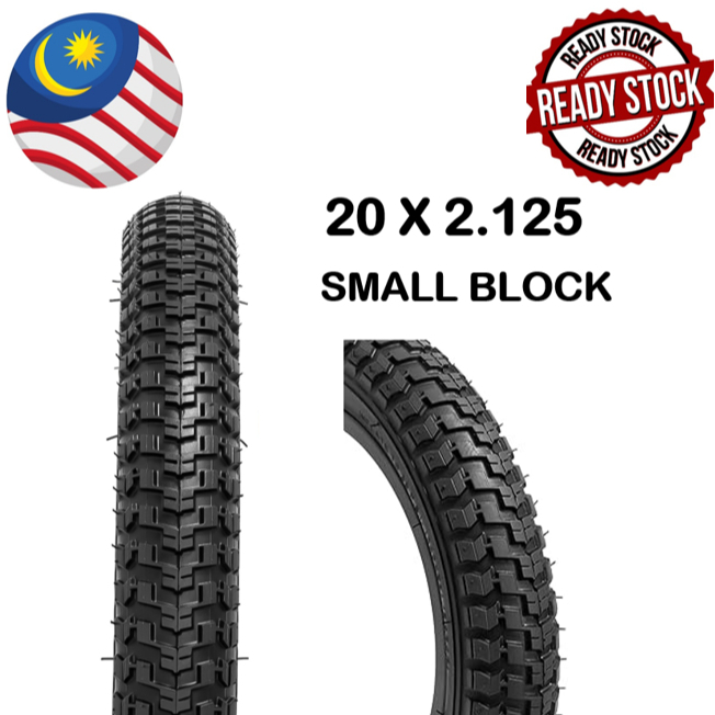 TAYAR BASIKAL BMX / MTB 20 X 2.125 บล็อกเล็ก TIRE BASIKAL