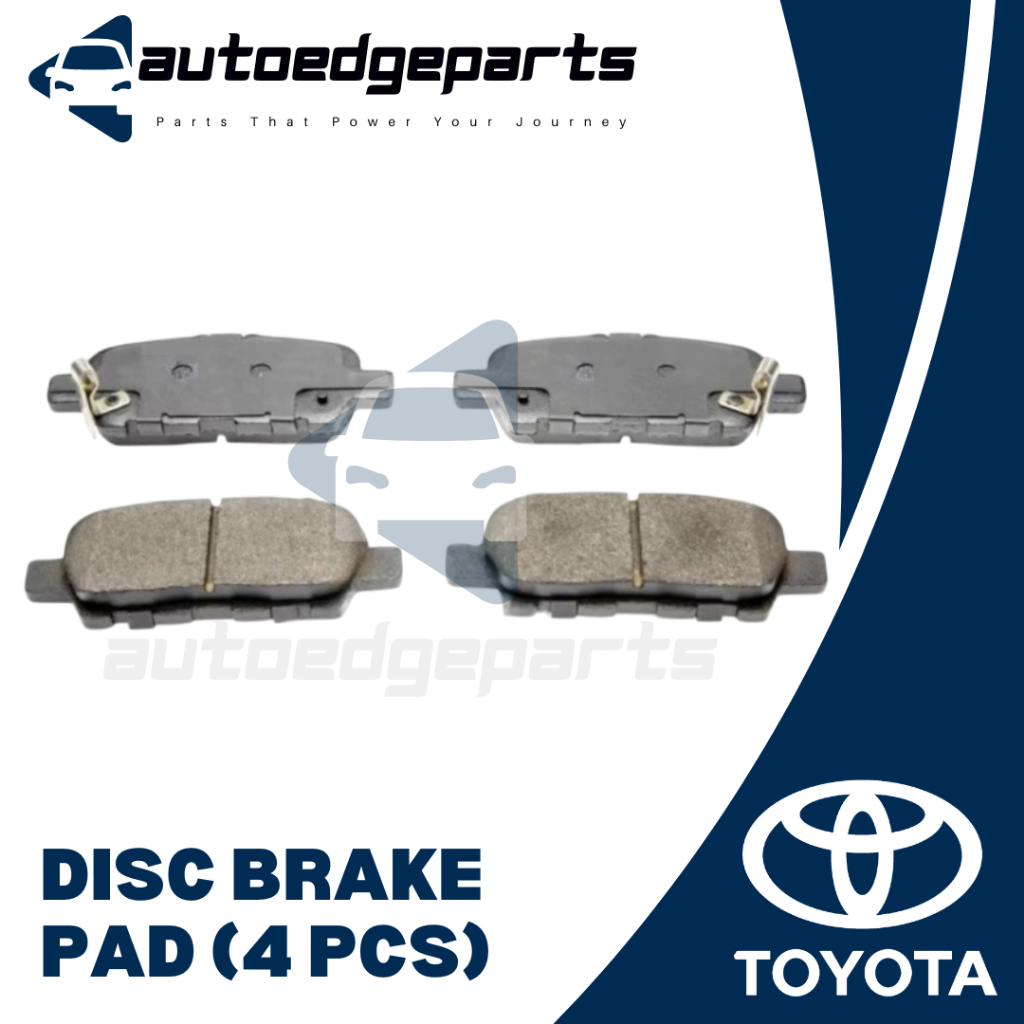 ผ้าดิสเบรคหน้าและหลังสําหรับ Toyota Altis ZZE142 ZZE141 ZRE141 ZRE142 ZRE172 ZRE173 / Sienta